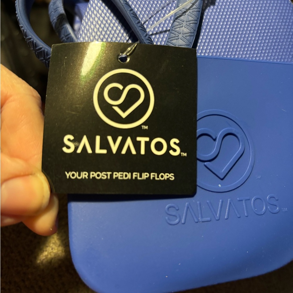 New Salvatos Portable Folding Flip Flop, White or Blue - Picture 3 of 13